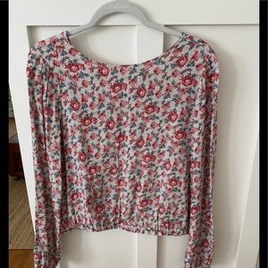 NWOT Floral Rayon Loft Blouse in XS